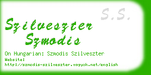 szilveszter szmodis business card